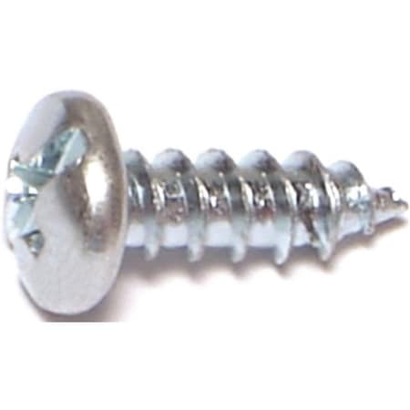 Thread Cutting Screw, #8 X 1/2 In, Zinc Plated Combination Phillips/Slotted Drive